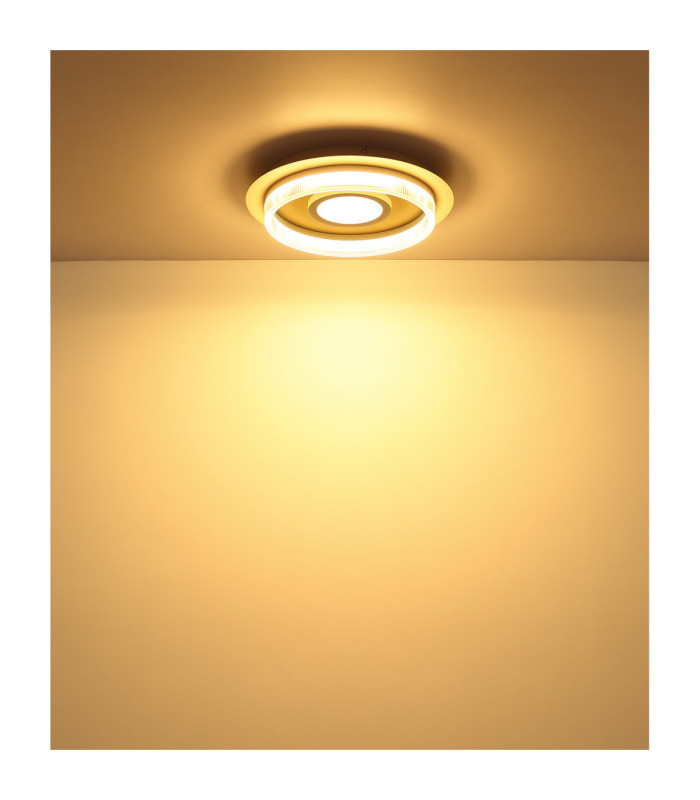 Marlenne Integrated Led Semi Flush Ceiling Light Matt White 3000K-5