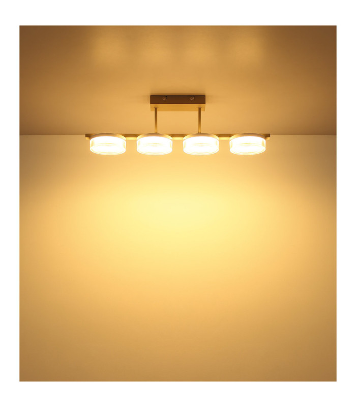 Marlenne Bar Integrated Led Pendant Ceiling Light Matt Sand Colour 3000K-6