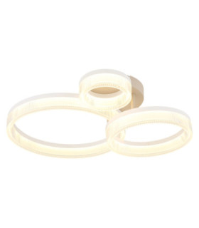 Marlenne Triple Ring Integrated Led Semi Flush Ceiling Light Matt Sand Colour 3000K-1