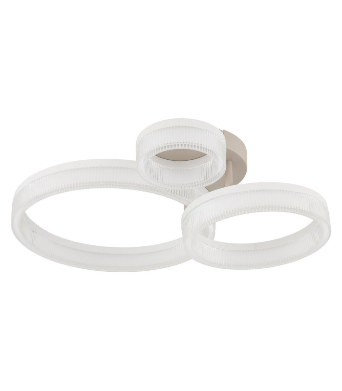Marlenne Triple Ring Integrated Led Semi Flush Ceiling Light Matt Sand Colour 3000K-2