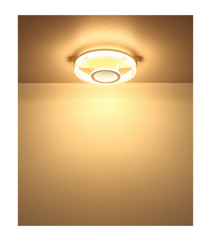 Marlenne Integrated Led Semi Flush Ceiling Light Matt Sand Colour 3000K-8