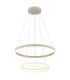 Marlenne Twin Ring Integrated Led Pendant Ceiling Light Matt Sand Colour 3000K-1