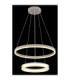 Marlenne Twin Ring Integrated Led Pendant Ceiling Light Matt Sand Colour 3000K-4