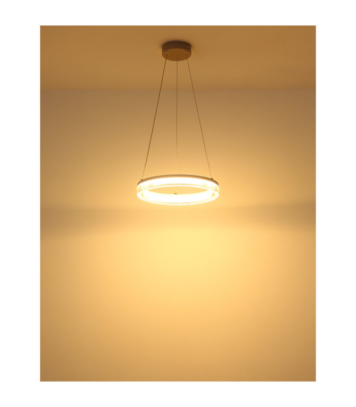 Marlenne Ring Integrated Led Pendant Ceiling Light Matt Sand Colour 3000K-5