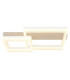 Marlenne Twin Square Integrated Led Semi Flush Ceiling Light Matt Sand Colour 3000K-3