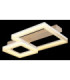 Marlenne Twin Square Integrated Led Semi Flush Ceiling Light Matt Sand Colour 3000K-5