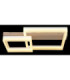 Marlenne Twin Square Integrated Led Semi Flush Ceiling Light Matt Sand Colour 3000K-6