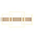 Marlenne Triple Square Integrated Led Semi Flush Ceiling Light Matt Sand Colour 3000K-4