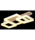 Marlenne Triple Square Integrated Led Semi Flush Ceiling Light Matt Sand Colour 3000K-5
