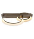 Syrakus Twin Ring Integrated Led Semi Flush Ceiling Light Matt Coffee Colour 3000K-3