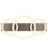 Syrakus Triple Ring Integrated Led Semi Flush Ceiling Light Matt Coffee Colour 3000K-4