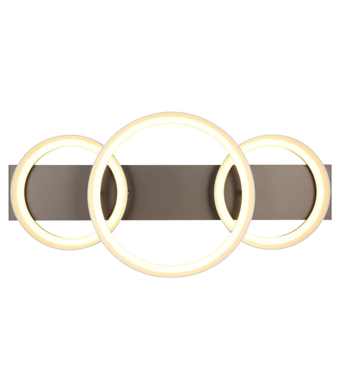 Syrakus Triple Ring Integrated Led Semi Flush Ceiling Light Matt Coffee Colour 3000K-4