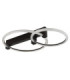 Fletcher Twin Ring Integrated Led Semi Flush Ceiling Light Matt Black 3000K-2