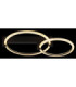 Fletcher Twin Ring Integrated Led Semi Flush Ceiling Light Matt Black 3000K-6