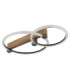 Fletcher Integrated Led Semi Flush Ceiling Light Wood Look Dark 3000K-2
