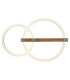 Fletcher Integrated Led Semi Flush Ceiling Light Wood Look Dark 3000K-4