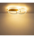 Fletcher Integrated Led Semi Flush Ceiling Light Wood Look Dark 3000K-7
