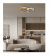 Fletcher Integrated Led Semi Flush Ceiling Light Wood Look Dark 3000K-8