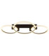 Fletcher Triple Ring Integrated Led Semi Flush Ceiling Light Matt Black 3000K-3