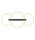 Fletcher Triple Ring Integrated Led Semi Flush Ceiling Light Matt Black 3000K-4