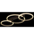 Fletcher Triple Ring Integrated Led Semi Flush Ceiling Light Matt Black 3000K-5