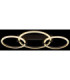 Fletcher Triple Ring Integrated Led Semi Flush Ceiling Light Matt Black 3000K-6