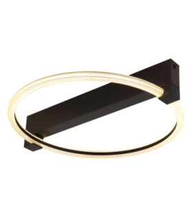 Fletcher Ring Integrated Led Semi Flush Ceiling Light Matt Black 3000K-1