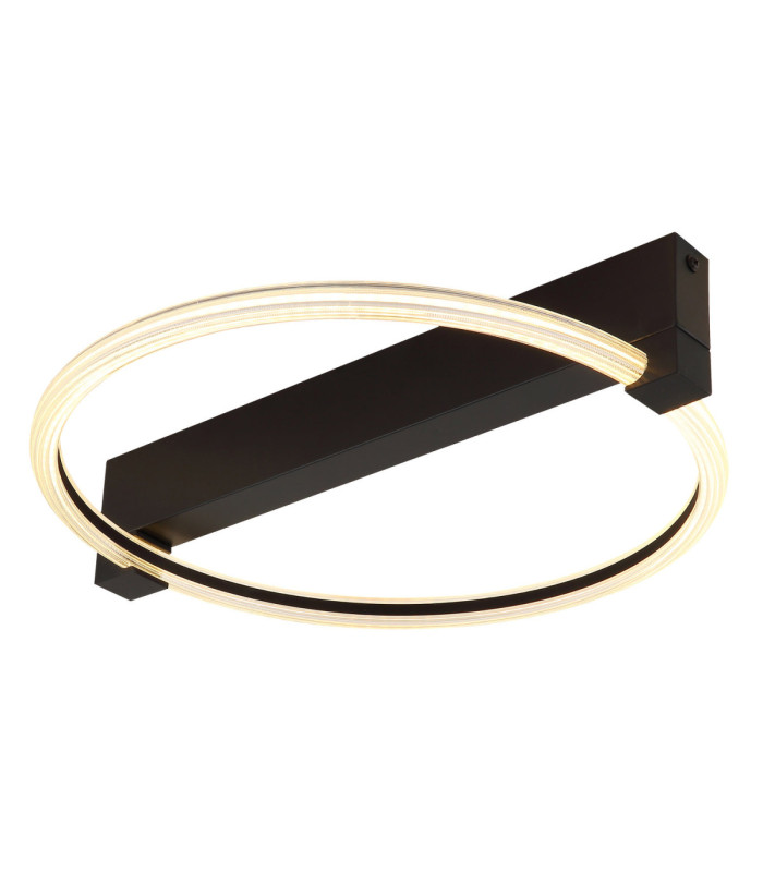 Fletcher Ring Integrated Led Semi Flush Ceiling Light Matt Black 3000K-1