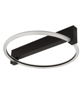 Fletcher Ring Integrated Led Semi Flush Ceiling Light Matt Black 3000K-2