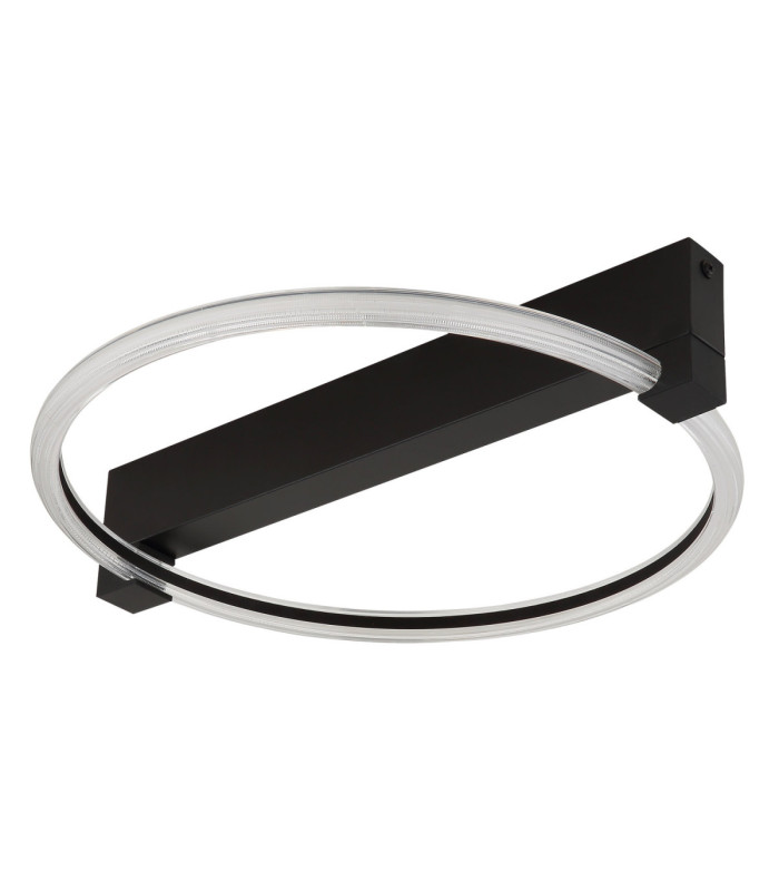 Fletcher Ring Integrated Led Semi Flush Ceiling Light Matt Black 3000K-2