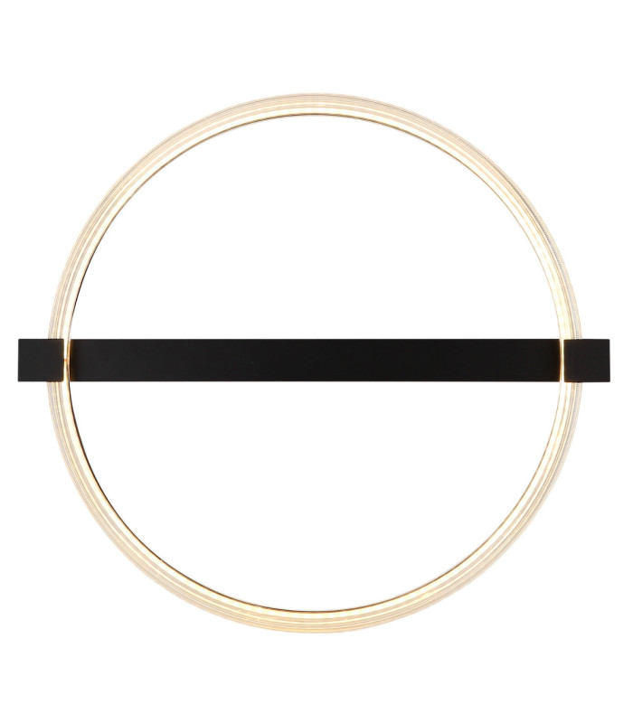 Fletcher Ring Integrated Led Semi Flush Ceiling Light Matt Black 3000K-4