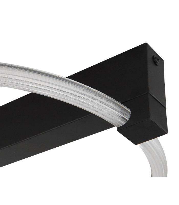 Fletcher Ring Integrated Led Semi Flush Ceiling Light Matt Black 3000K-5
