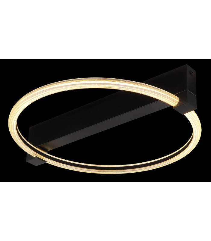 Fletcher Ring Integrated Led Semi Flush Ceiling Light Matt Black 3000K-6