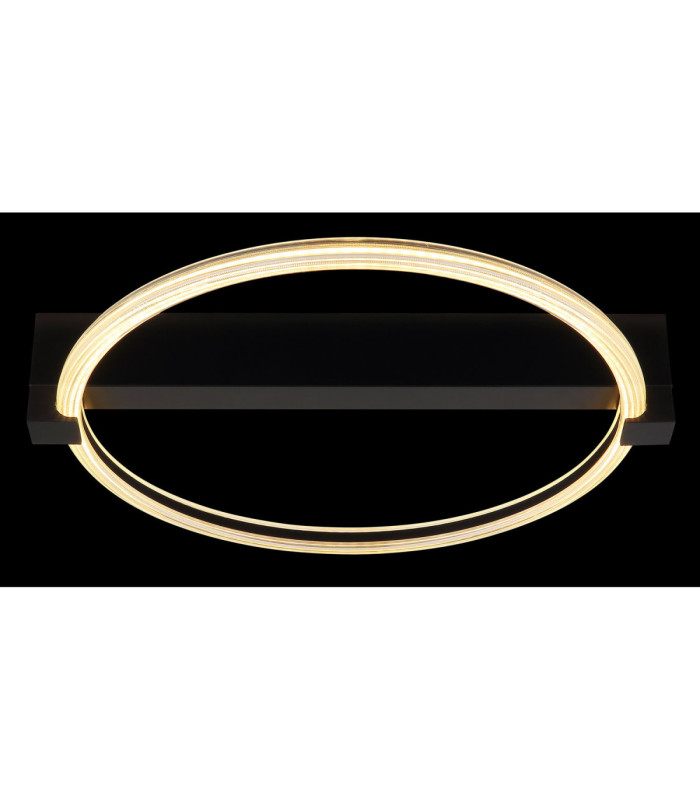 Fletcher Ring Integrated Led Semi Flush Ceiling Light Matt Black 3000K-7