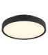 Jess Integrated LED Flush Ceiling Light, Matt Black 1800-12000K