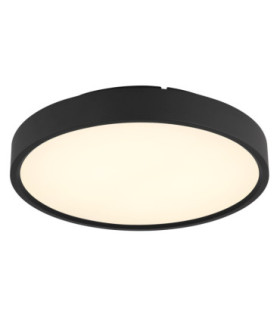 Jess Integrated LED Flush Ceiling Light, Matt Black 1800-12000K