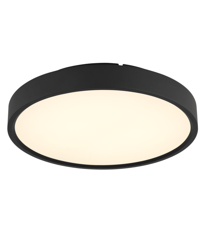 Jess Integrated LED Flush Ceiling Light, Matt Black 1800-12000K