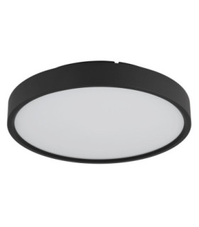 Jess Integrated LED Flush Ceiling Light, Matt Black 1800-12000K