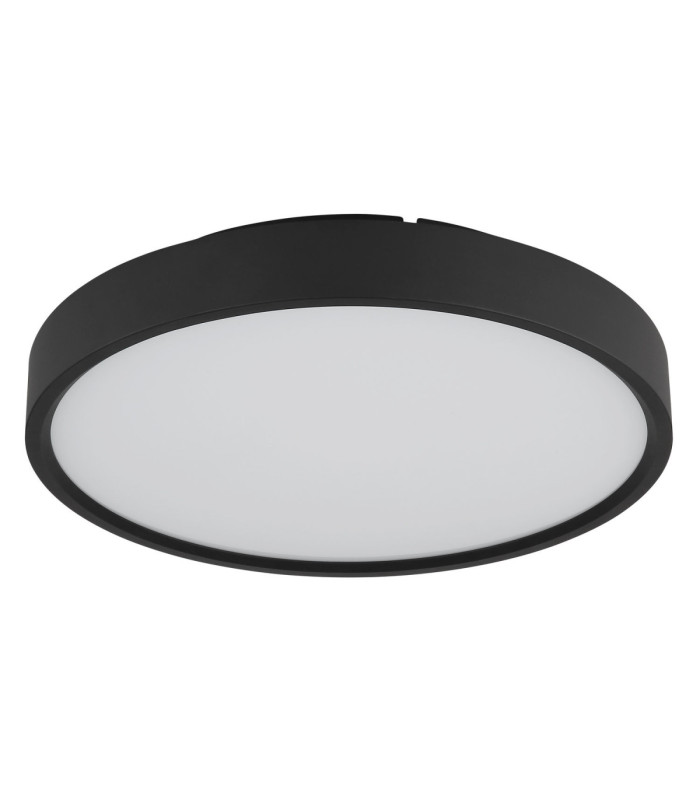 Jess Integrated LED Flush Ceiling Light, Matt Black 1800-12000K