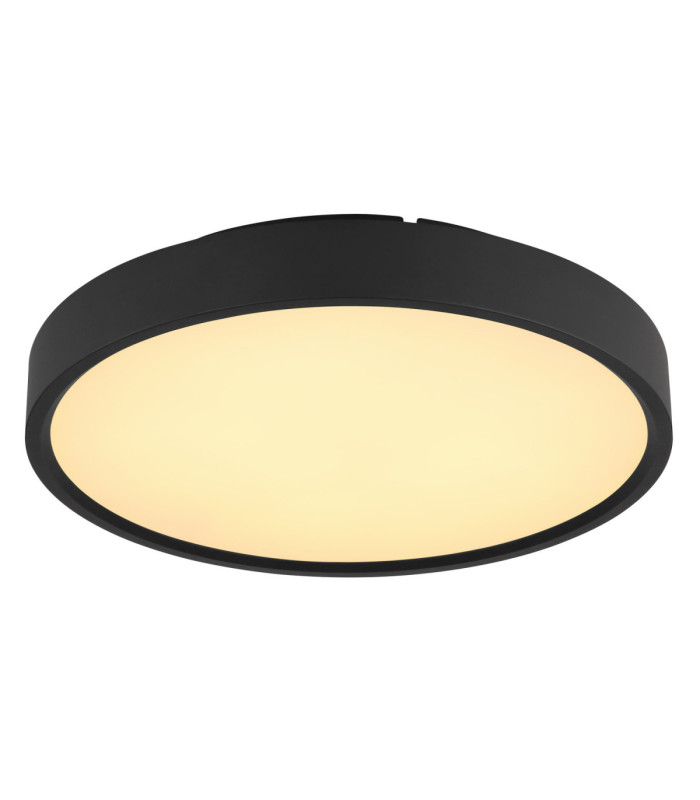 Jess Integrated LED Flush Ceiling Light, Matt Black 1800-12000K