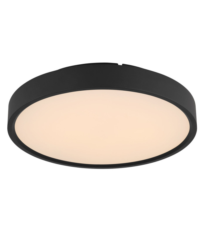 Jess Integrated LED Flush Ceiling Light, Matt Black 1800-12000K