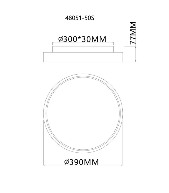 Jess Integrated LED Flush Ceiling Light, Matt Black 1800-12000K