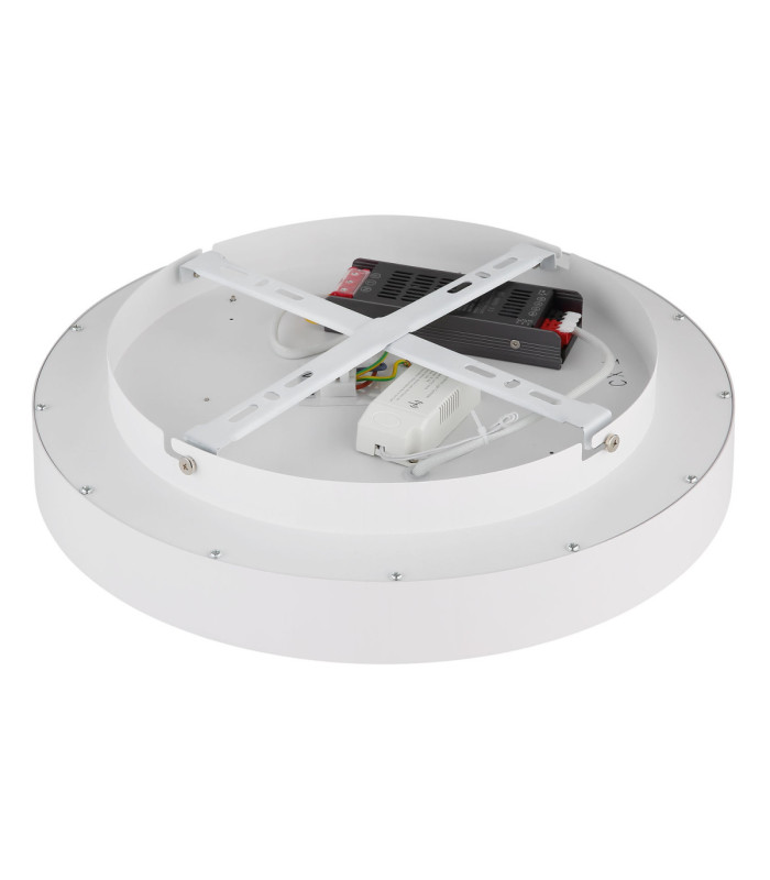 Jess Integrated LED Flush Ceiling Light, Matt White 1800-12000K