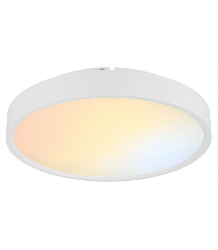 Jess Integrated LED Flush Ceiling Light, Matt White 1800-12000K