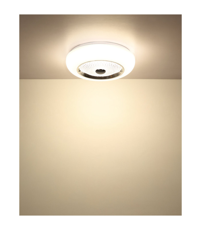 Graham 40cm Integrated LED Flush Ceiling Light Matt White 2700-4000-6000K-6