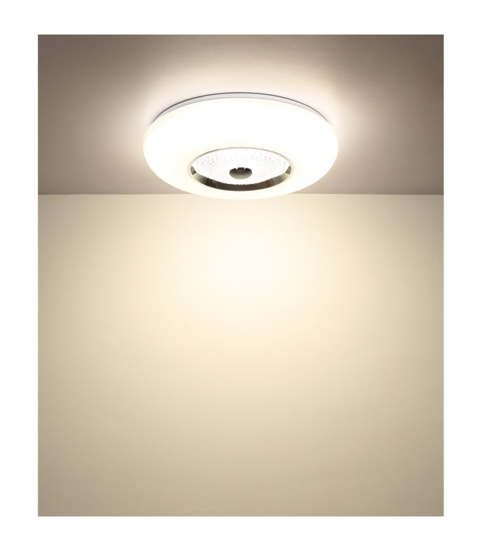Graham 50cm Integrated LED Flush Ceiling Light Matt White 2700-4000-6000K-6