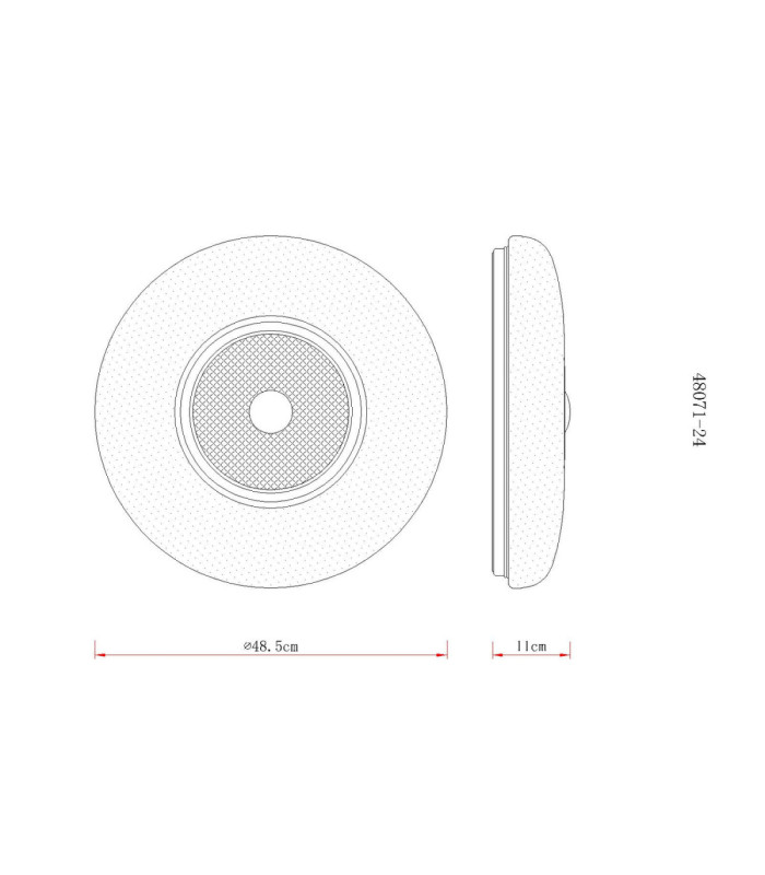 Graham 50cm Integrated LED Flush Ceiling Light Matt White 2700-4000-6000K-8