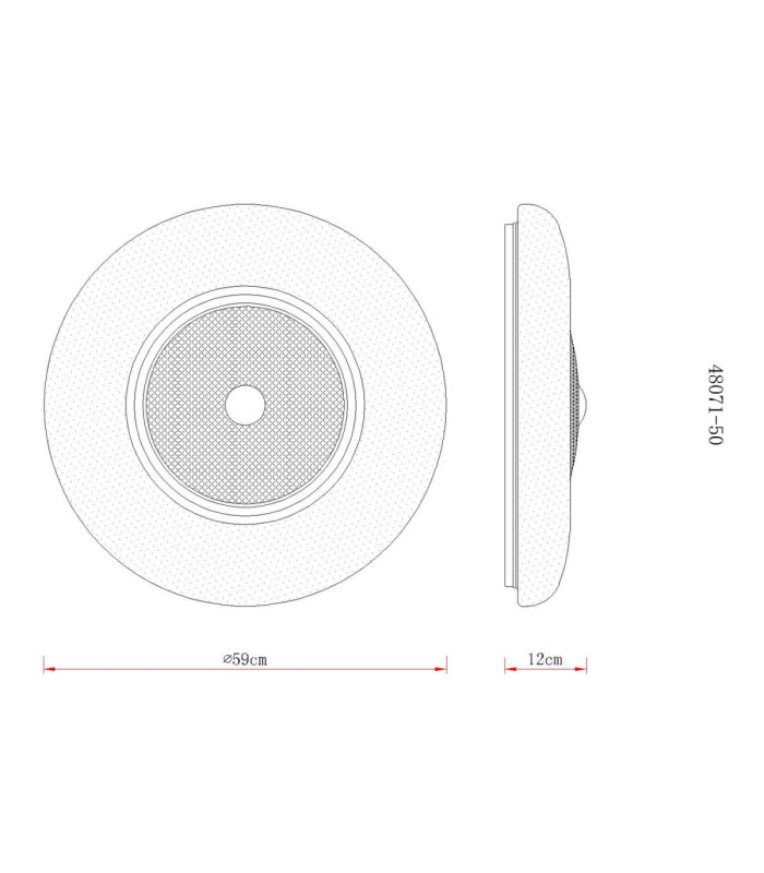 Graham 60cm Integrated LED Flush Ceiling Light Matt White 2700-4000-6000K-8