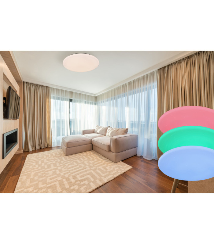 Rena Integrated LED Flush Ceiling Light White 2700-6500K-11