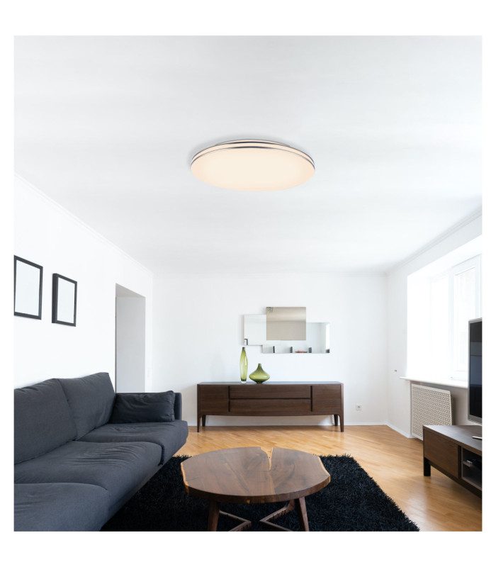 Pierre Integrated LED Flush Ceiling Light White 3000-6500K-4